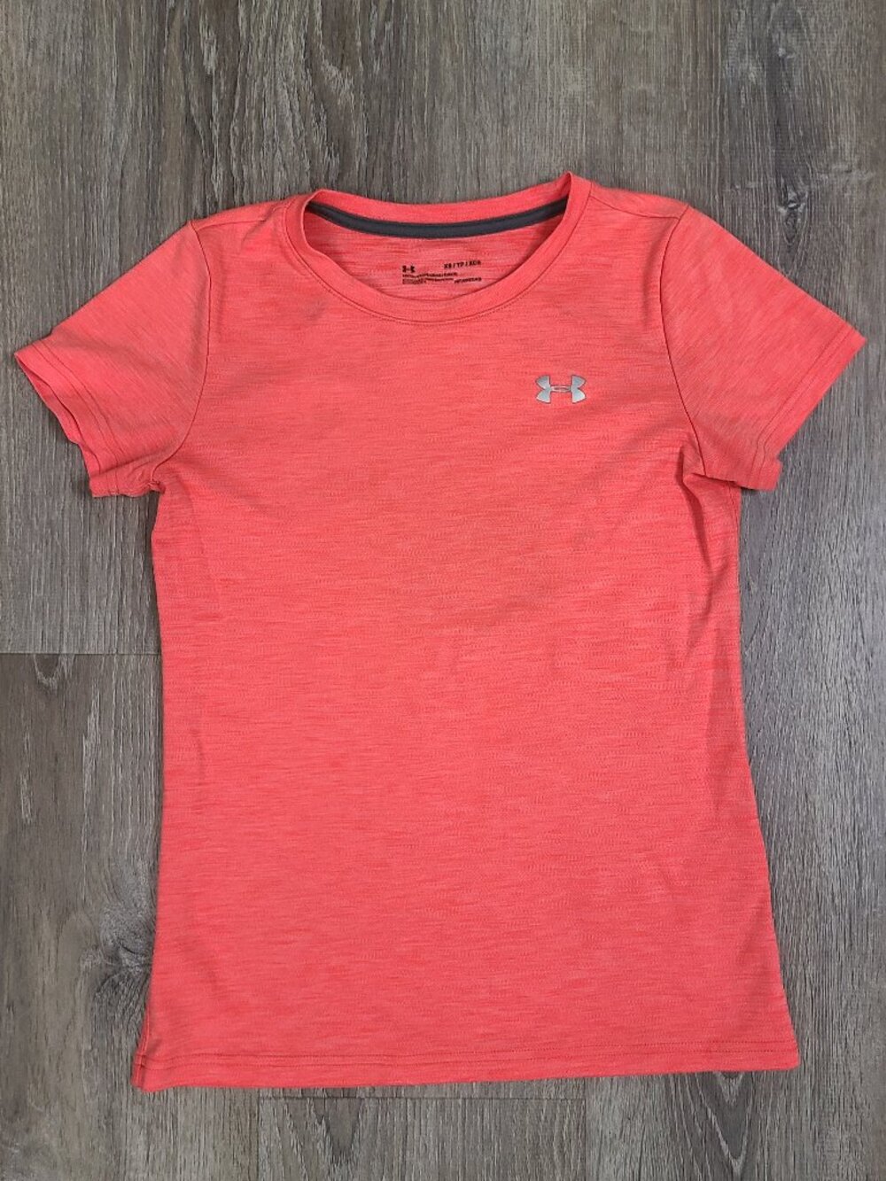 Under Armour Coral Pink Heathered Tech Short Sleeve Training Tee Shirt Size XS